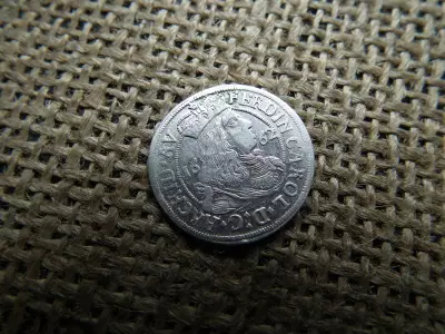 Tirol , ezüst 3 krajcár 1662 , Kreuzers - Ferdinand Karl 