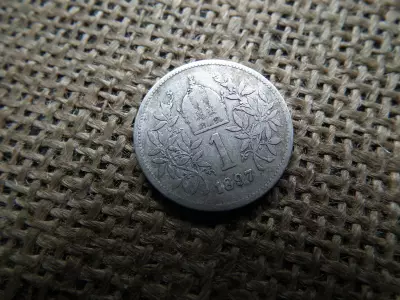 Ezüst 1 korona 1897 , corona , ritkább 