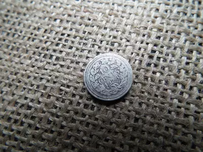 Hollandia , ezüst 10 cents 1928 , cent