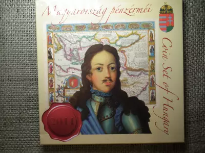 Magyarország pénzérméi , 2011 Forgalmi sor , Mikes Kelemen ezüstözött emlékérmével ,PP , 