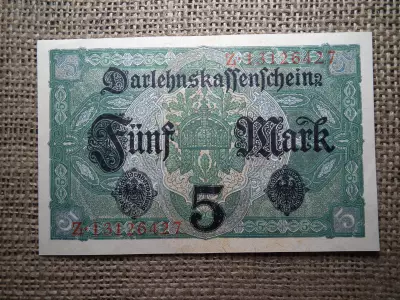 5 márka 1917 , 5 Mark Darlehnskassenschein