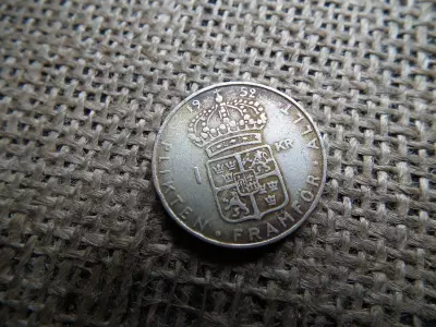 Svédország , ezüst 1 korona 1952 
