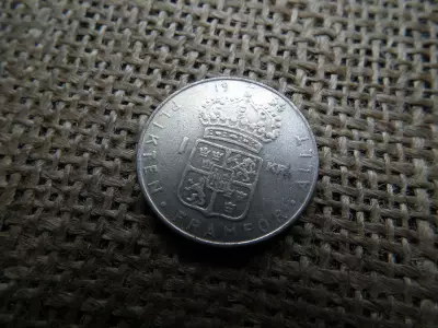 Svédország , ezüst 1 korona 1954