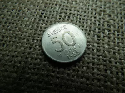 Svédország , ezüst 50 öre 1955