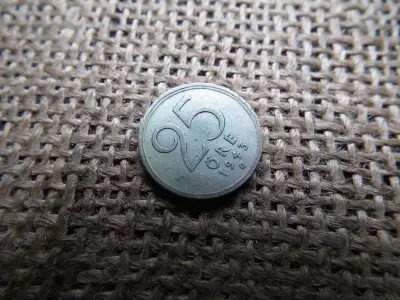 Svédország , ezüst 25 öre 1943