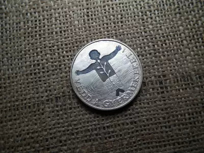 Védd a gyermekeket ezüst 500 Forint 1989 PP 