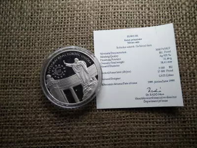 SZENT GELLÉRT 3000 FORINT 1999 EZÜST  PP