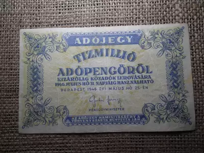 Tízmillió Adópengő 1946  