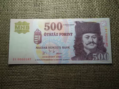 UNC 500 Forint 2005   EC 0000187 , alacsony sorszám