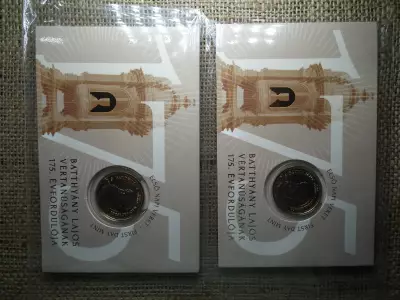 Batthyány Lajos 200 forint 2024 - Első napi veret díszcsomagolásban , 2 db sorszámkövető 