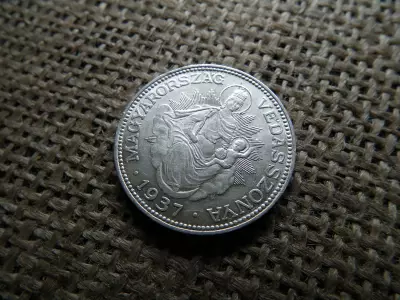 Ezüst 2 pengő 1937 , nagyon szép 