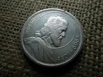 5 pengő 1938 , Szent István , ezüst 