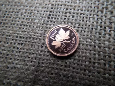 Kanada 1 cent 1987 PP , tükörveret 