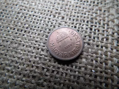 2 fillér 1934 , extra , verdefényes