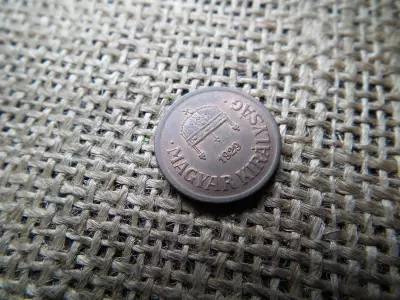 2 fillér 1929 , extra , verdefényes