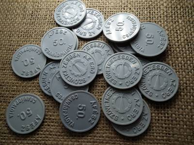 CSANÁDPALOTA ÁFÉSZ - MŰANYAG ZSETON - 50 forint , szürke ! R ! Ár/db CSANÁDPALOTA ÁFÉSZ - MŰANYAG ZSETON - 50 forint , szürke ! R ! Ár/db