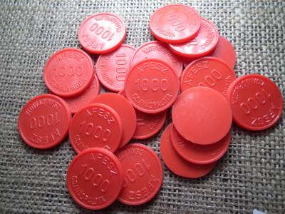 CSANÁDPALOTA ÁFÉSZ - MŰANYAG ZSETON - 1000 forint , egyoldalas ! Ár/db CSANÁDPALOTA ÁFÉSZ - MŰANYAG ZSETON - 1000 forint , egyoldalas ! Ár/db