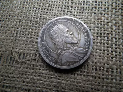 Szent István , ezüst 5 pengő 1938 , gyönyörű patinás