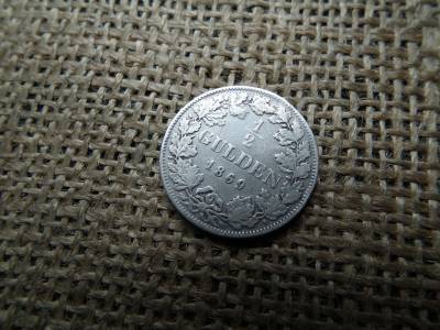 Bajor Királyság ( német államok ) ezüst 1/2 gulden 1869 , II. Lajos