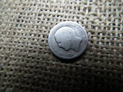 Szerbia , ezüst 50 Para 1879 , Milan Obrenović IV