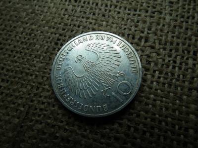 Németország , ezüst 10 márka 1972 F