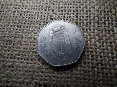 Írország 50 pence 1988 , Dublin Millennium 