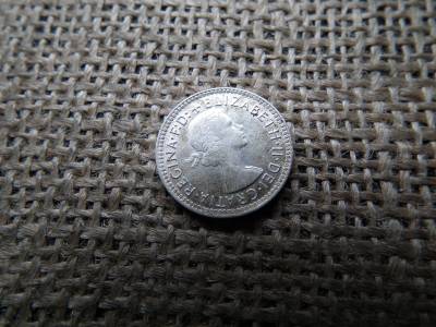 Ausztrália , ezüst 6 pence 1957