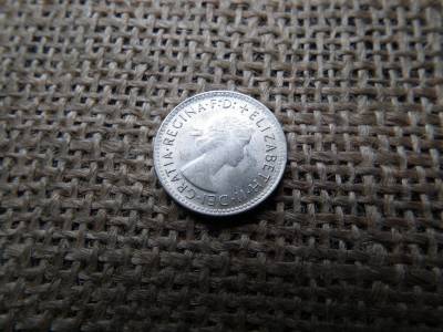 Ausztrália , ezüst 6 pence 1958