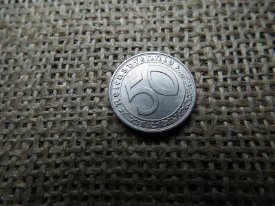 Birodalmi 50 pfennig 1939 E , sasos - horogkeresztes , ritka , extra 