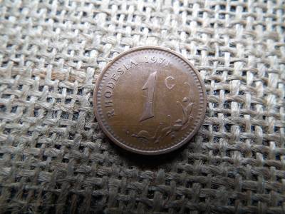 Zimbabwe  , Rodézia 1 cent 1971 