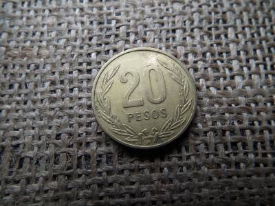 Kolumbia 20 pesos 1982  , peso 