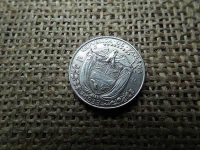 Panama , ezüst 1/4 balboa 1933 , ritkább évszám ! 
