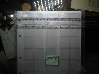 Kobra , Érmetartó , éremtartó , érme berakó lap ! 10 db 30 férőhelyes ! Ár / zacskó ( 10 lap , 10 elválasztó ) Új ! 