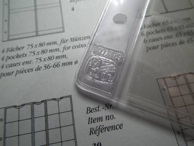 NUMIS Kabe , Érmetartó , éremtartó , érme berakó lap ! 5 db 30 férőhelyes ! Ár / zacskó ( 5 lap , 5 elválasztó ) Új ! 