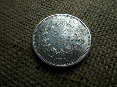 Franciaország , ezüst 10 francs 1969 , frank , extra , ritkább 