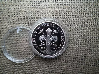 Ezüst 500 forint 1992 PP , Károly Róbert 