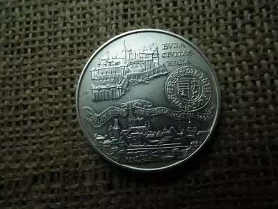 Ezüst 500 forint 1990 BU , Mátyás király - Buda Civitas Regia 
