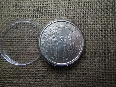 Ezüst 500 forint 1988 BU , Szent István 