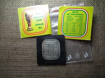 Magyarország ,FIFA word cup , Spanyolország 1982 , 925/1000 , ezüst emlékérem 