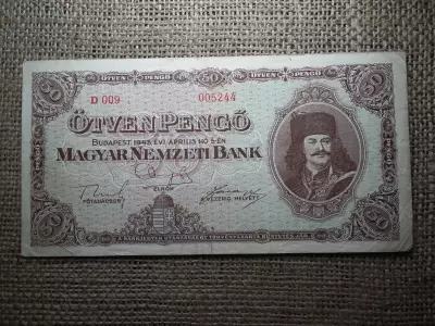 50 pengp 1945 , alacsony sorszám 