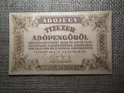 Tízezer Adópengő 1946 , sorszám nélkül 