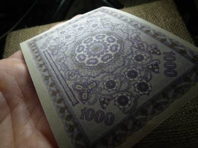 1000 korona 1922 , hajtatlan 