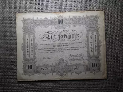 10 forint 1848 , Kossuth bankó , ritka , hibás Büntetettnek 