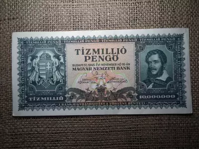 Tízmillió pengő 1945 , hajtatlan ! 