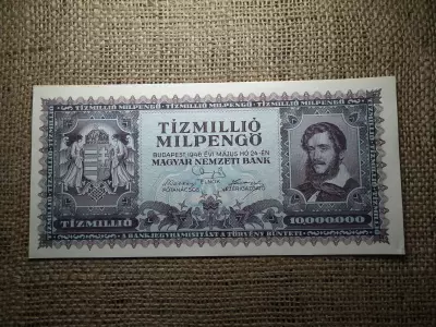 Tízmillió milpengő 1946 , hajtatlan ! 