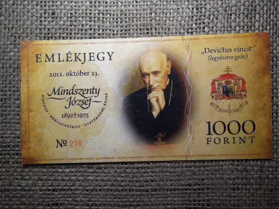 Emlékjegy 1000 Forint 2012 , Mindszenty József Hercegprímás Érsek