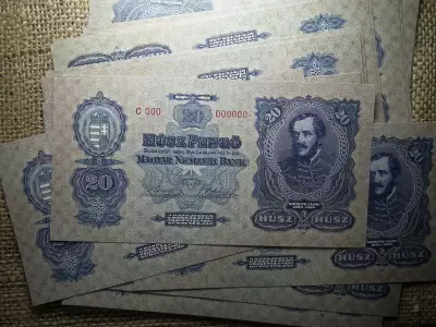 20 pengő 1930 , MINTA , nyomdai másolat , ofszet nyomás , nagyon jó minőségű ! 