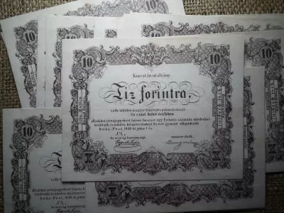 10 forint 1849 - Szemere Bertalan ,  nyomdai másolat , ofszet nyomás , nagyon jó minőségű !