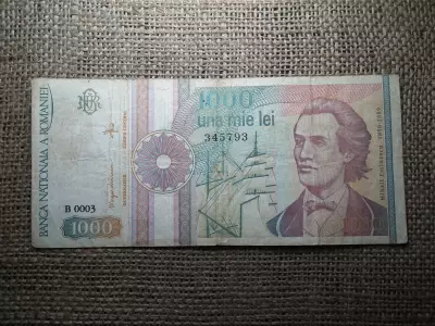 Románia 1000 lei 1991 