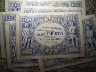 100 forint 1881 , 100 gulden , nyomdai másolat , ofszet nyomás , nagyon jó minőségű !